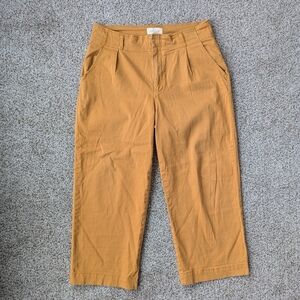Thought cropped cotton pant mustard 14